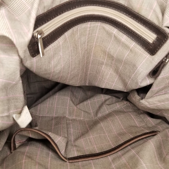 Matt & Nat Large Vegan Leather/Canvas Hobo, Brown EUC - Picture 7 of 7